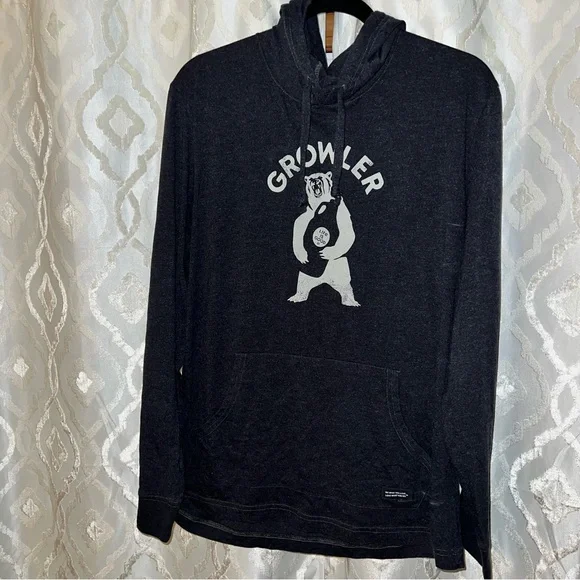 Life Is Good Men's Charcoal Growler Hoodie - Picture 8 of 8